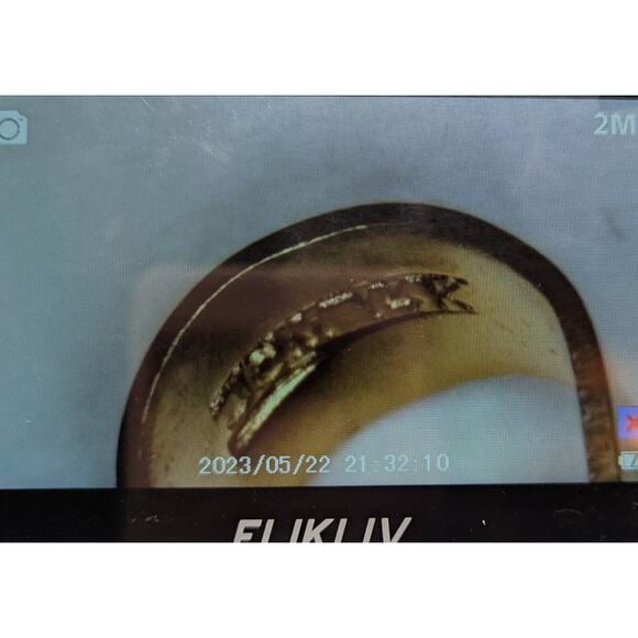 14K Gold Oval Monogram “J” Pendant Made in Bolivia Vintage Initial Charm - Picture 4 of 4